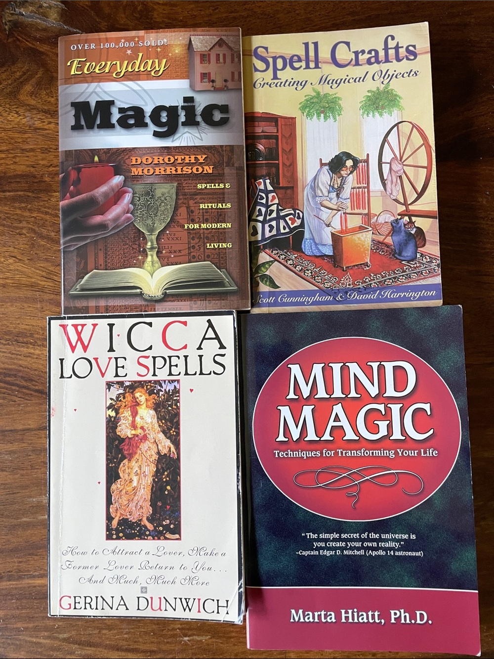4 Magic Wicca Books Witchcraft Spells Ritual Softcover Books